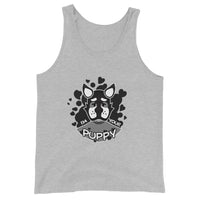 Your Puppy <3 Grayscale Unisex Tank Top