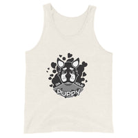 Your Puppy <3 Grayscale Unisex Tank Top